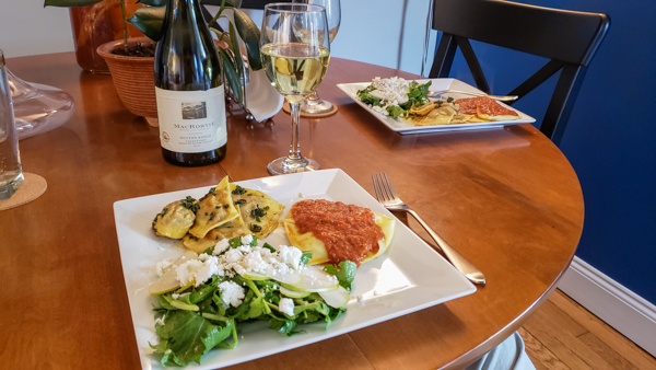 Ravioli with Chardonnay