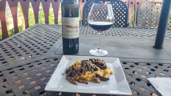 Pairing a Barbera Wine with Polenta with Tallegio, Mushroom and Truffle