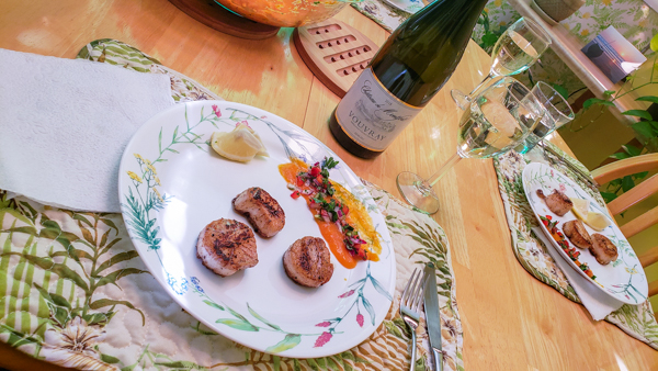 This semi-sweet Vouvray pairs perfectly with sweet and spicy sauces.