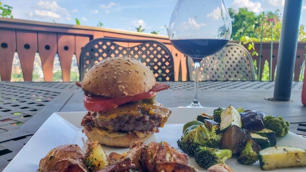 Homemade Burger with Australian Cab