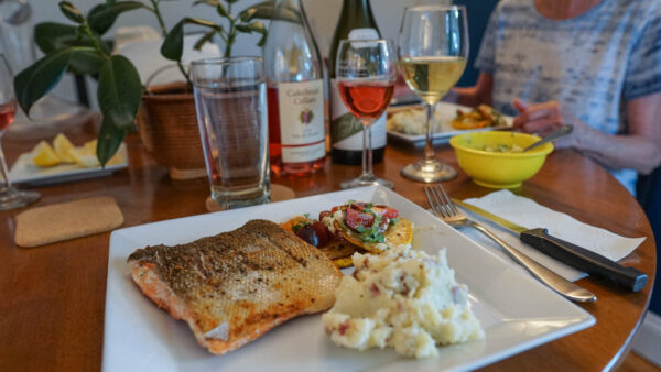 South African Chardonnay with Sous Vide Salmon