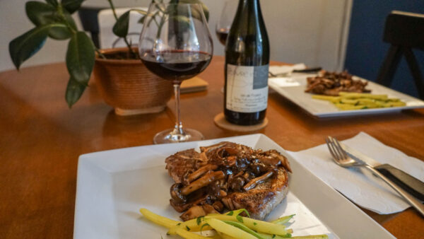 Pork Chops Paired with Pineau d'Aunis