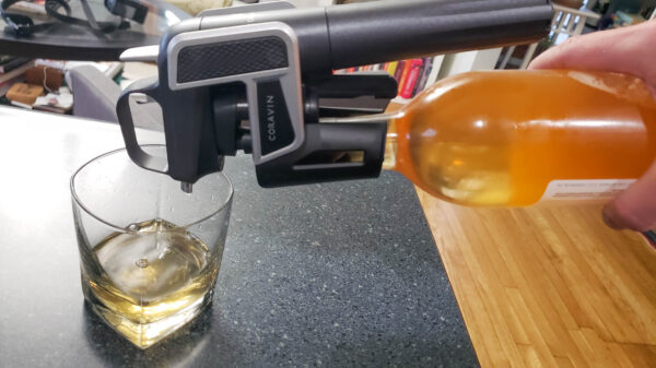 Pouring mead with a coravin