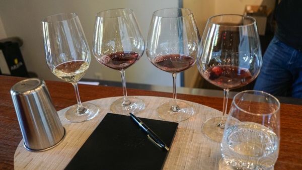 tasting at Arista Winery