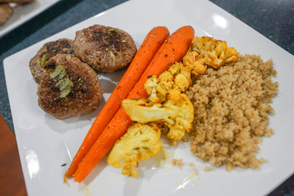 Meatballs and Vegetables