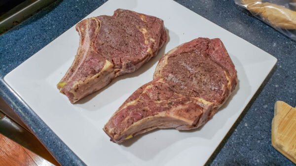 Rib Steak after Sous vide but before Cast Iron