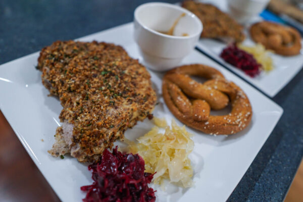 Pork Chop and Pretzel Food Pairing