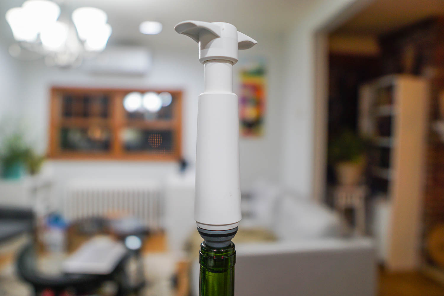 Vacuvin Wine Saver on a Bottle of Wine