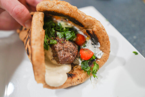 Kofta Kebabs in a Pita