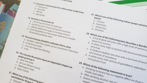 Example Questions for WSET Level 3 Exam