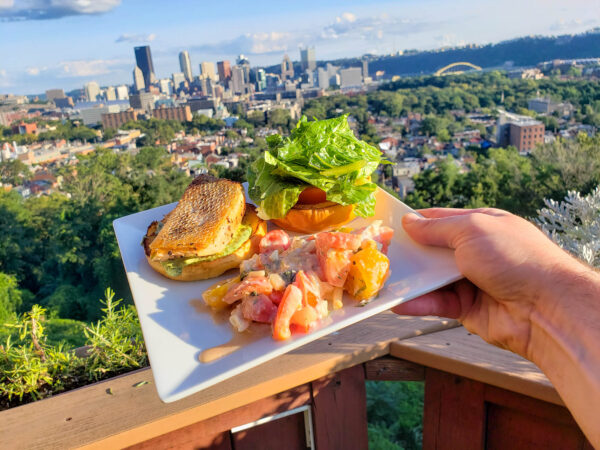 Food Pairing - King Salmon Burger and Grenache Rose