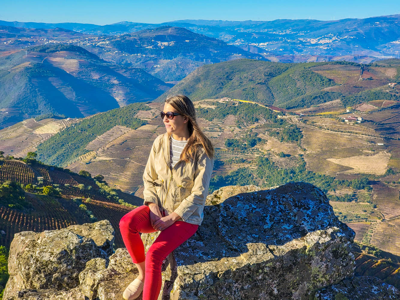 Angie at a douro Valley Lookout