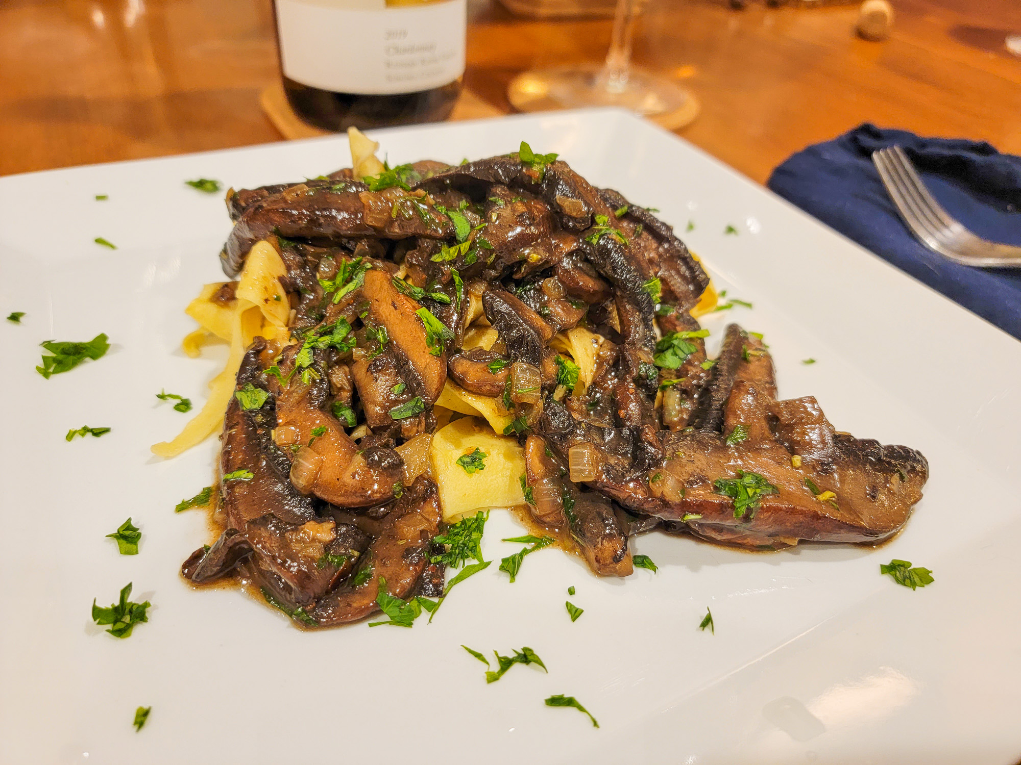 Chardonnay Food Pairing - Mushroom Ragu Pasta