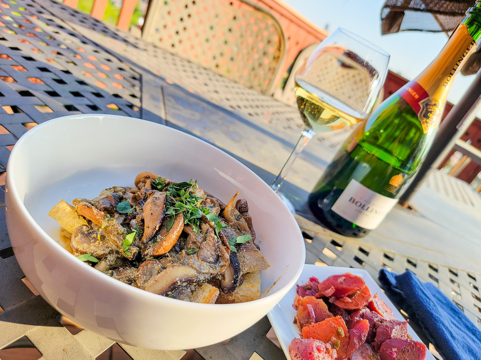 Champagne Food Pairing - Mushroom Ragu