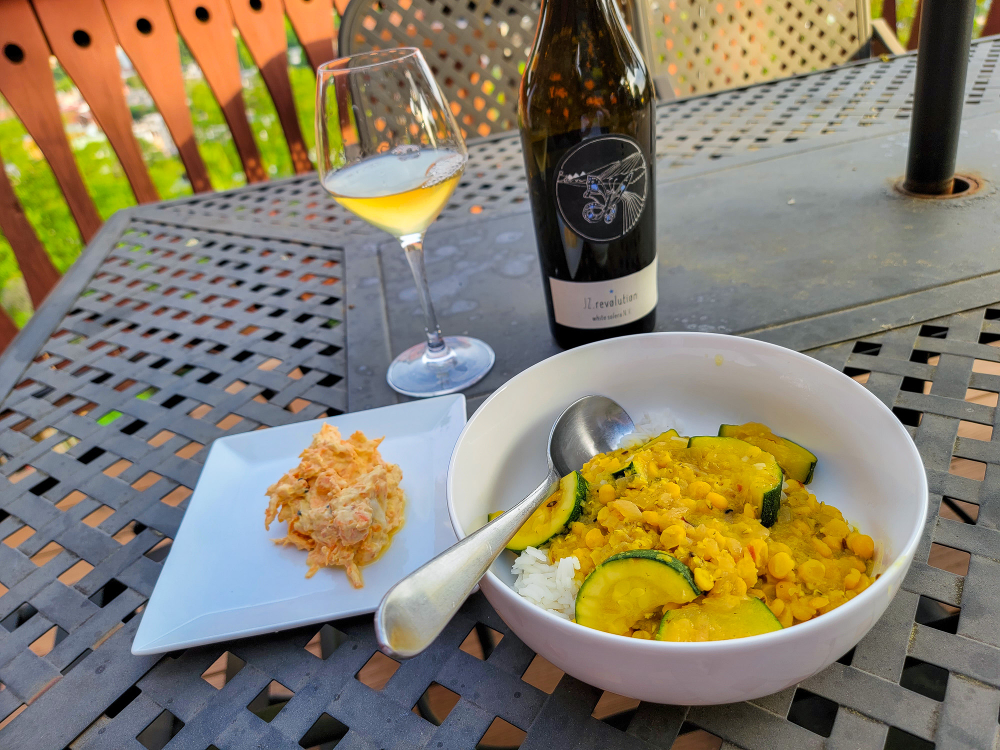 Austrian white wine pairing - Indian lentils