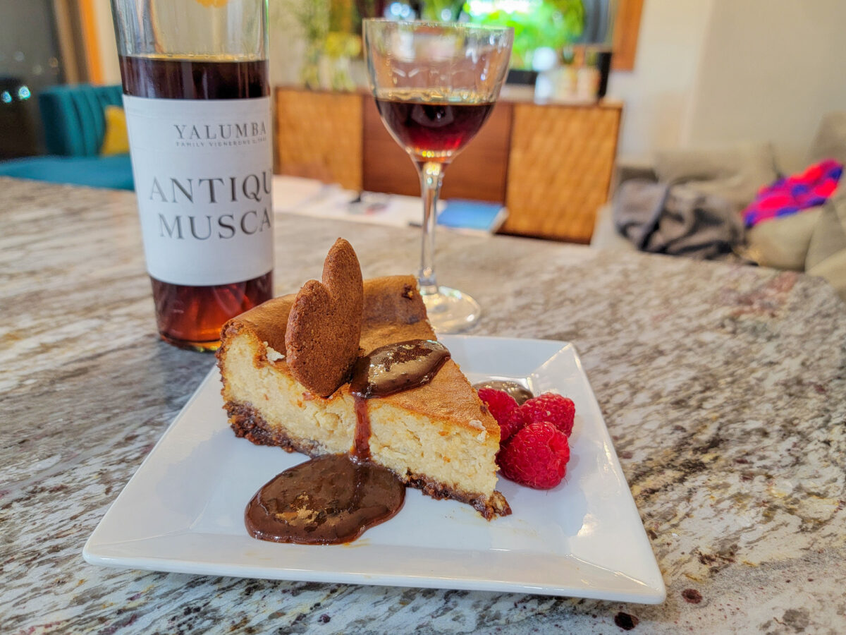 Fortified Muscat Pairing - Miso Cheesecake