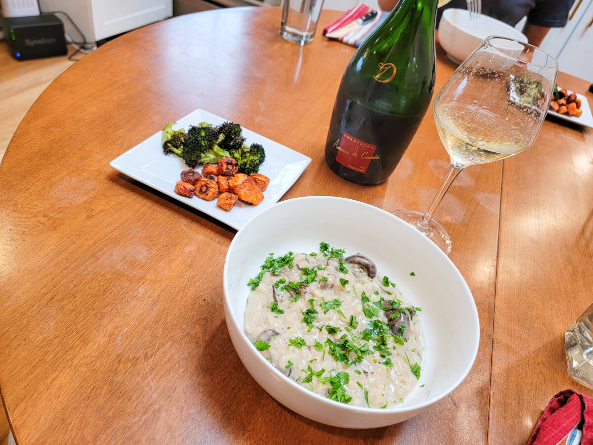 Champagne Food Pairing - Mushroom Risotto