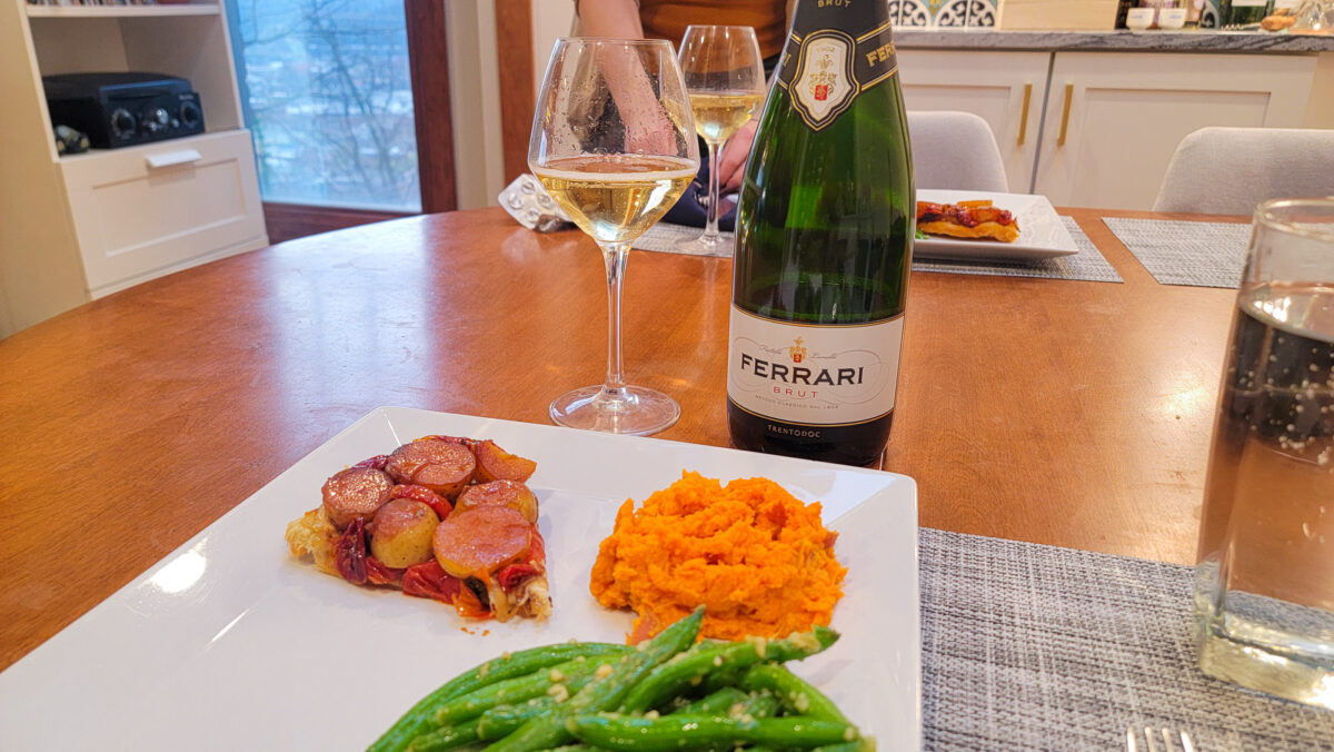 Ferrari Brut Food Pairing - Potato Tarte