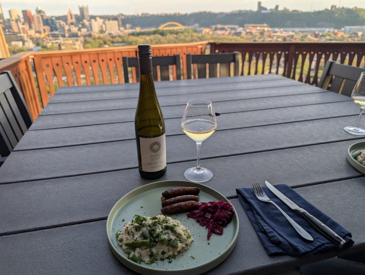 Nosiola Food Pairing - Risotto with Sausage