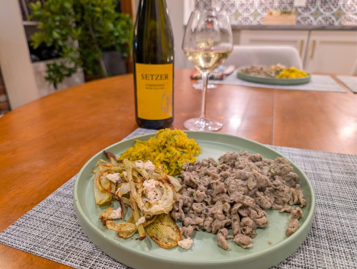 Roter Veltliner Food Pairing - Spaetzle and Salad Roter Veltliner Food Pairing - Spaetzle and Salad