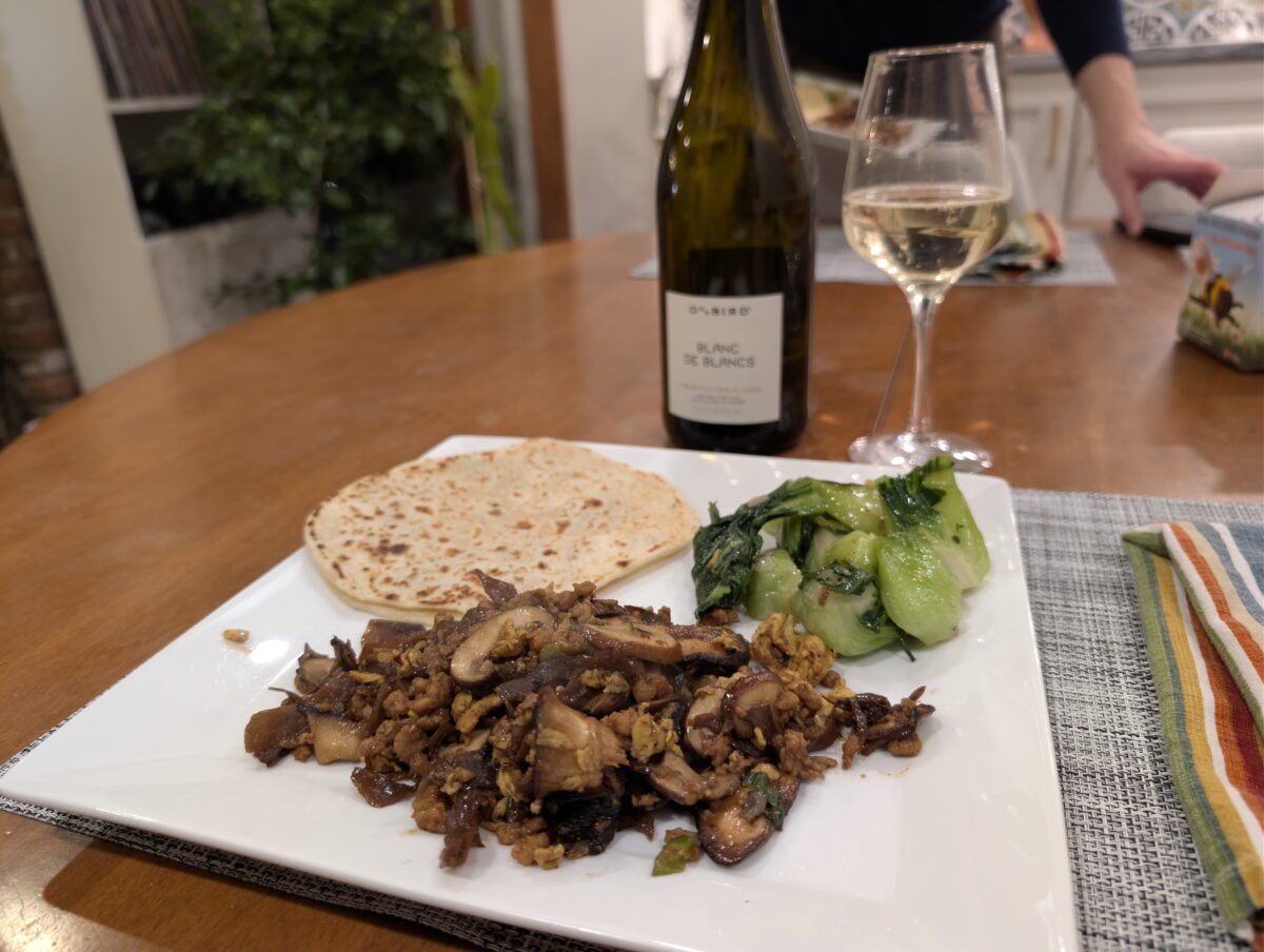 NA Blanc de Blancs Food Pairing - Moo Shu Pork NA Blanc de Blancs Food Pairing - Moo Shu Pork